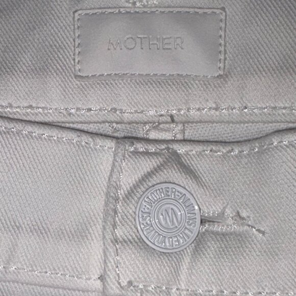MOTHER The Stunner Two Step Fray Jeans Size 25 Glass Slipper White - Picture 9 of 16